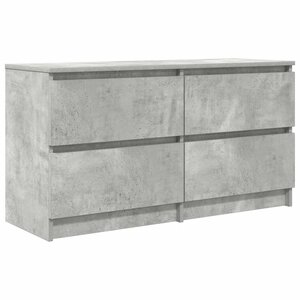 vidaXL Meuble TV gris béton 100x35x54 cm bois d'ingénierie