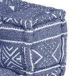 vidaXL Pouf modulaire Indigo Tissu