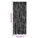 vidaXL Moustiquaire Anthracite 56x185 cm Chenille