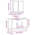 vidaXL Ensemble de meubles de salle de bain 2 Pièces Chêne fumé
