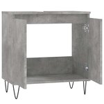 vidaXL Armoire de bain gris béton 58x33x60 cm bois d'ingénierie