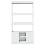 vidaXL Buffet haut blanc 92x33x180 cm bois d'ingénierie