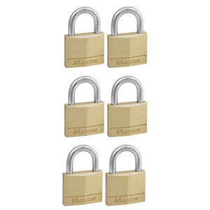 Lot de 6 Cadenas à Clé en Laiton  Doré  6 x 4 x 1 3 cm