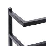 vidaXL Porte-serviette Noir 24x12x48 cm Acier
