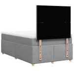 vidaXL Sommier à lattes de lit avec matelas Gris clair 120x200cm Tissu