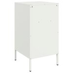 vidaXL Table de chevet blanc 36x39x68 cm acier