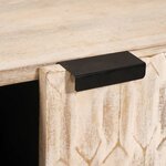 vidaXL Buffet avec étagère Finition Lavage Blanc 90 x 33 x 75 cm