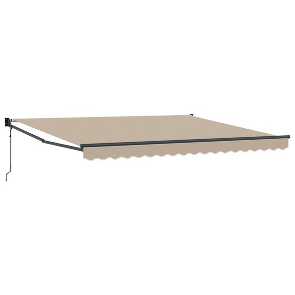vidaXL Store automatique rétractable Beige 400x300 cm