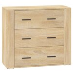 vidaXL Buffets 3 Pièces Chêne sonoma Bois d'ingénierie