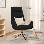 vidaXL Chaise de relaxation Noir Tissu