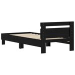vidaXL Cadre de lit Chêne noir 75 x 190 cm Bois d'ingénierie
