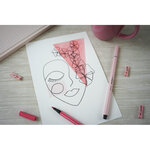 Stylo feutre pen 68 pointe moyenne 1mm rose poudré blush stabilo