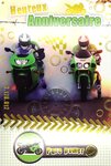 Carte Joyeux Anniversaire Doré Moto Motard Garçon Homme avec Enveloppe 12x17 5cm