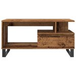 vidaXL Table basse vieux bois 90x49x45 cm bois d'ingénierie