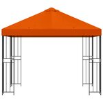 vidaXL Pavillon 3 x 3 m Orange Polyester et Acier 190 gsm