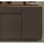 Buffet haut FIRENZE - Bronze et chêne Mercure - 4 portes + 1 tiroir/design