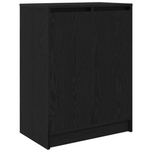 vidaXL Armoire à chaussures chêne noir 57x34x76 cm bois d'ingénierie