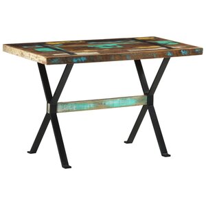 vidaXL Table à manger 120x60x76 cm Bois de récupération massif
