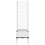 vidaXL Jardinière avec treillis blanc 40x40x142 cm PP