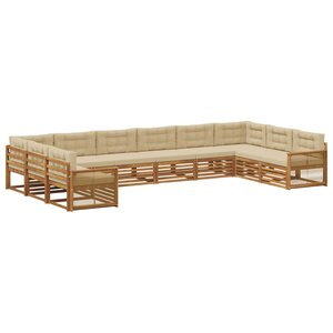 vidaXL Ensembles de canapés 10 pc Bois d'Acacia Massif