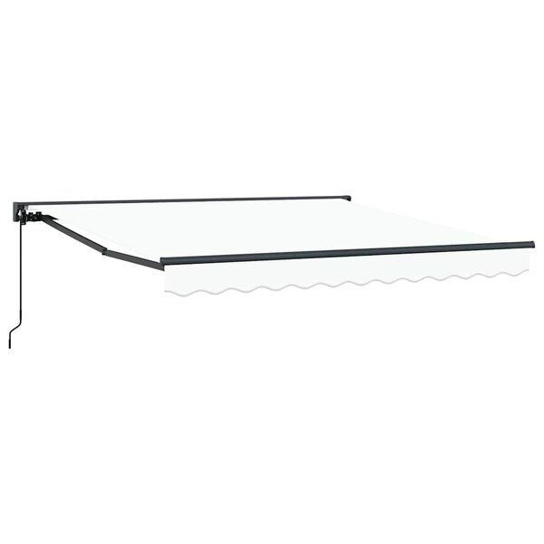 vidaXL Auvent Rétractable Blanc 350x250 cm tissu