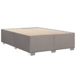 vidaXL Sommier à lattes de lit avec matelas Taupe 140x190 cm Tissu