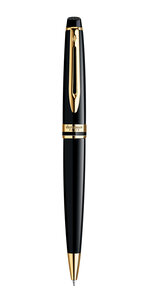 Waterman expert stylo bille noir recharge bleue pointe moyenne coffret cadeau
