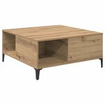 vidaXL Table basse Chêne artisanal 80 x 80 x 36 5 cm Bois d'ingénierie
