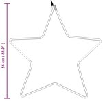 vidaXL Figures d'étoiles de Noël avec 48 LED 3 Pièces Blanc chaud 56 cm