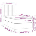 vidaXL Sommier à lattes de lit avec matelas Crème 80x200 cm Tissu