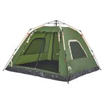 vidaXL Tente de camping à dôme 5 personnes vert libération rapide
