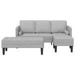 vidaXL Ensemble de Canapés 2 Pièces Gris nuage 173 x 131 x 67 cm tissu