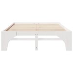 vidaXL Cadre de lit surélevé avec stockage Blanc Bois massif en pin