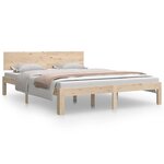 vidaXL Cadre de lit bois massif 150x200 cm très grand