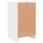 vidaXL Cabinet de chevet avec tiroir Blanc brillant 38 x 38 x 66 cm