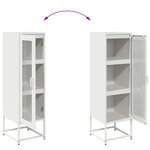 vidaXL Buffet haut blanc 36x39x123 cm acier laminé à froid