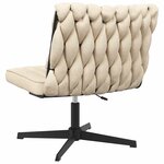 vidaXL Chaise pivotante de bureau Crème Tissu