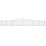 vidaXL Paniers à gabions arqués 7 Pièces 400x50x40/60 cm Fer galvanisé