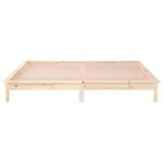 vidaXL Cadre de lit à LED sans matelas 160x200 cm bois massif