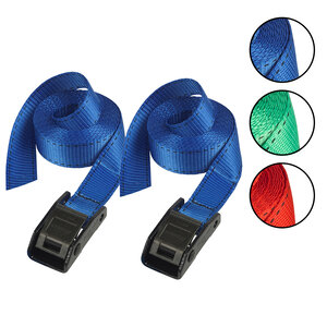 Sangle d'arrimage avec boucle à griffes  Couleur Aléatoire  5m x 25mm Sangle  Pack de 2