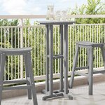vidaXL Table de bar Gris clair 55 x 55 x 107 cm HDPE