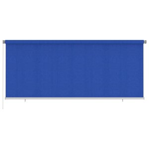 vidaXL Store roulant d'extérieur 350x140 cm Bleu PEHD