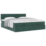 VidaXL Cadre de lit ottoman avec matelas vert foncé 180x200cm velours