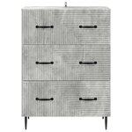 vidaXL Armoire à tiroirs Gris béton 66 x 34 5 x 89 5 cm