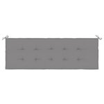 vidaXL Coussin de banc de jardin gris 150x50x3 cm tissu oxford