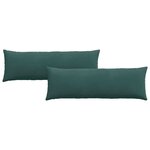 vidaXL Coussins de canapé 2 Pièces Vert foncé 120 x 40 cm