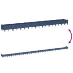 vidaXL Jardinière avec piquets bleu gris 362 5x42 5x28 5 cm PP