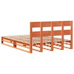 vidaXL Cadre de lit sans matelas cire marron 120x190cm bois pin massif