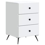 vidaXL Cabinet de chevet Blanc 43 x 41 x 66 5 cm Bois d'ingénierie