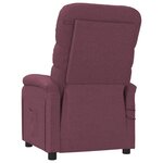 vidaXL Fauteuil électrique de massage Violet Tissu